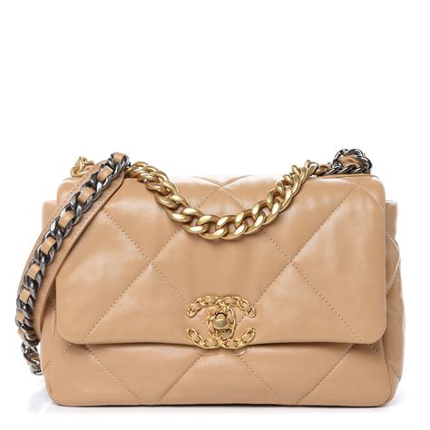 chanel flap 23|Chanel 19 dark beige.